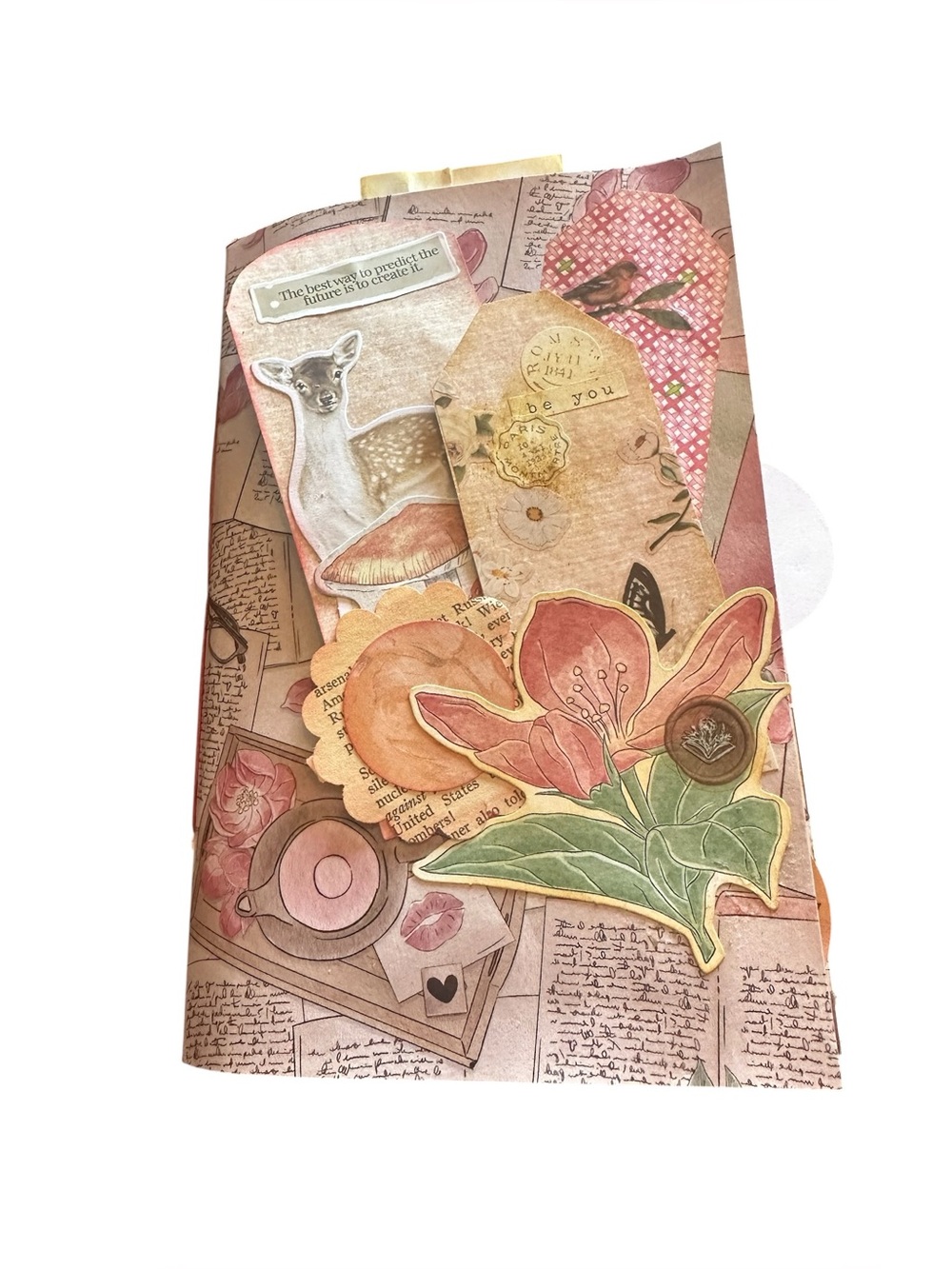 Handmade Book Themed One of a Kind Junk Journal
